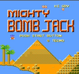 Mighty Bomb Jack (Japan) Title Screen